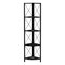 Monarch Specialties Bookshelf, Bookcase, Etagere, Corner, 4 Tier, 60"H, Office, Bedroom, Metal, Black Marble Look I 3650 - alternate 1